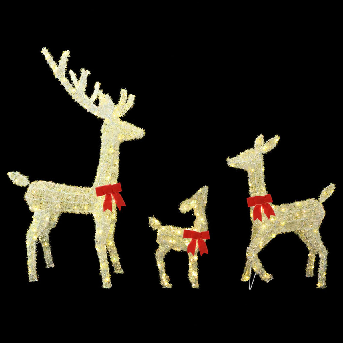 Kerst led-rendierfamilie 300 LED's Warmwit 70 x 26 x 128 cm