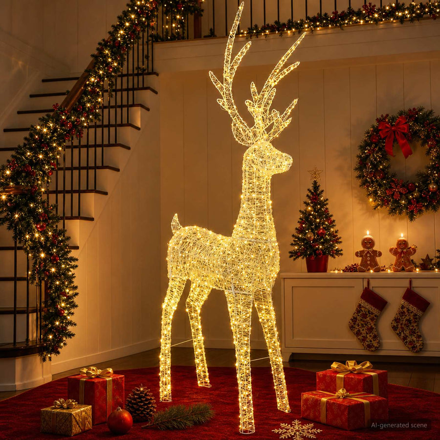 Led-kerstverlichting rendier 1000 LED's Warmwit