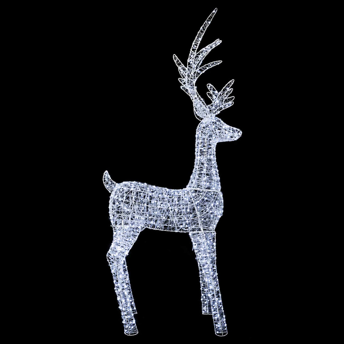Led-kerstverlichting rendier 1000 LED's Wit 122 x 56 x 270 cm