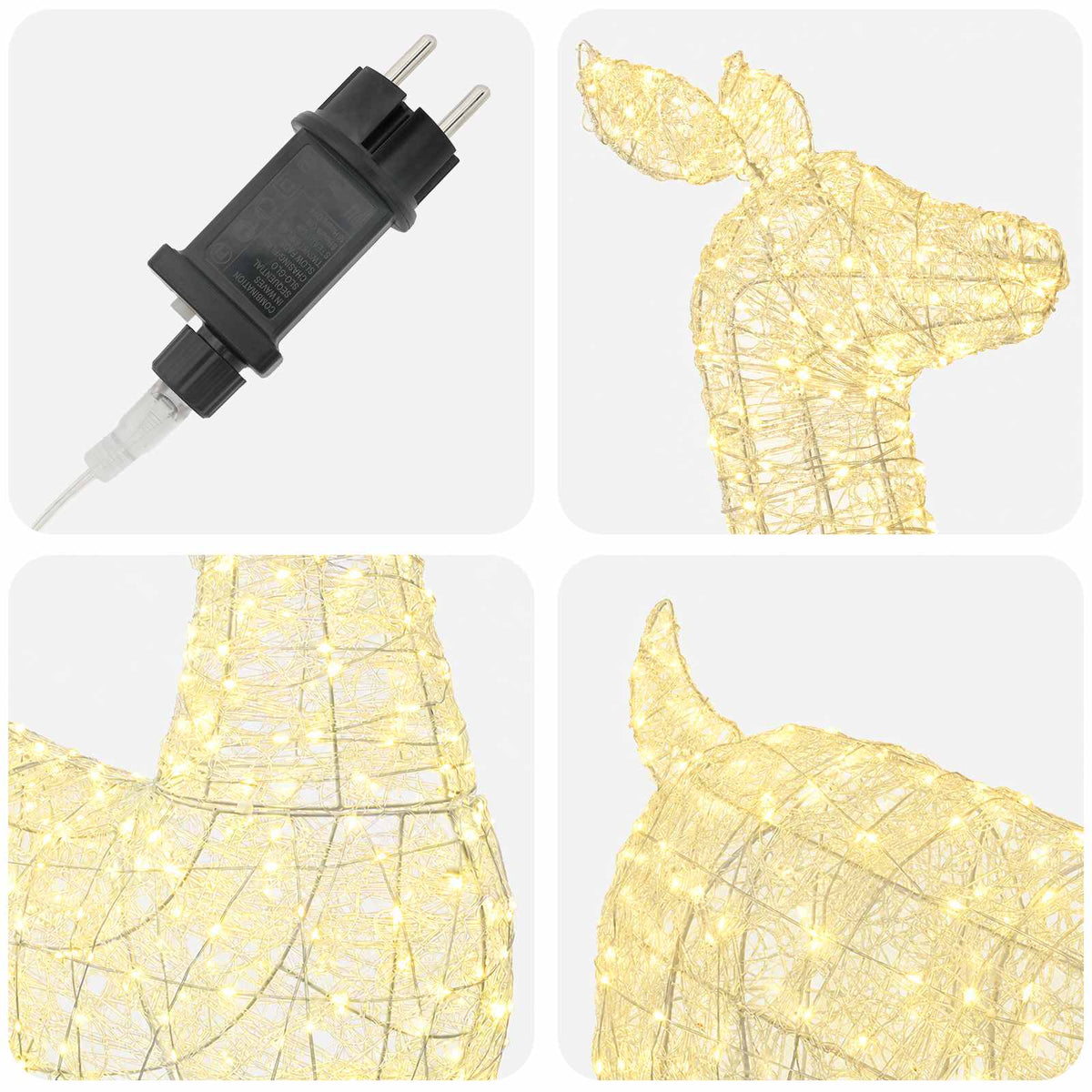 Led-kerstverlichting rendier LOVIISA 900 LED's Warmwit