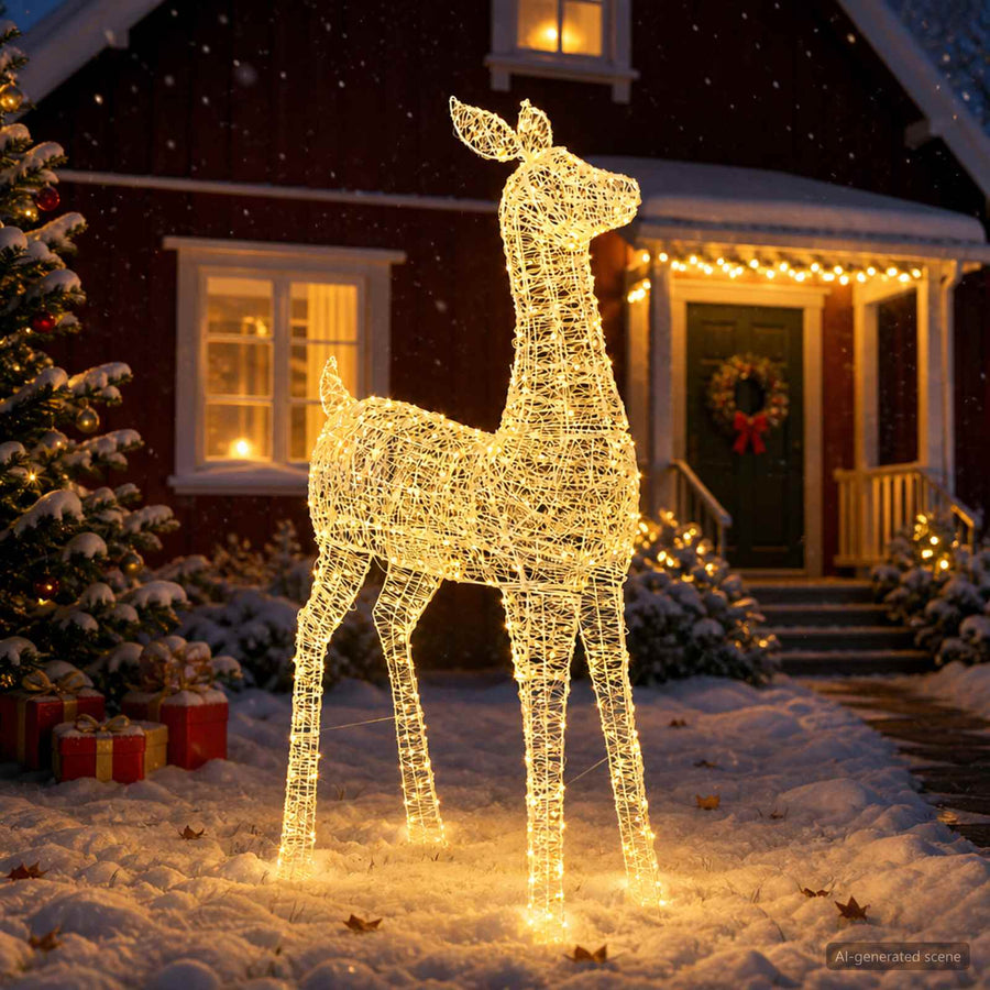 Led-kerstverlichting rendier LOVIISA 900 LED's Warmwit