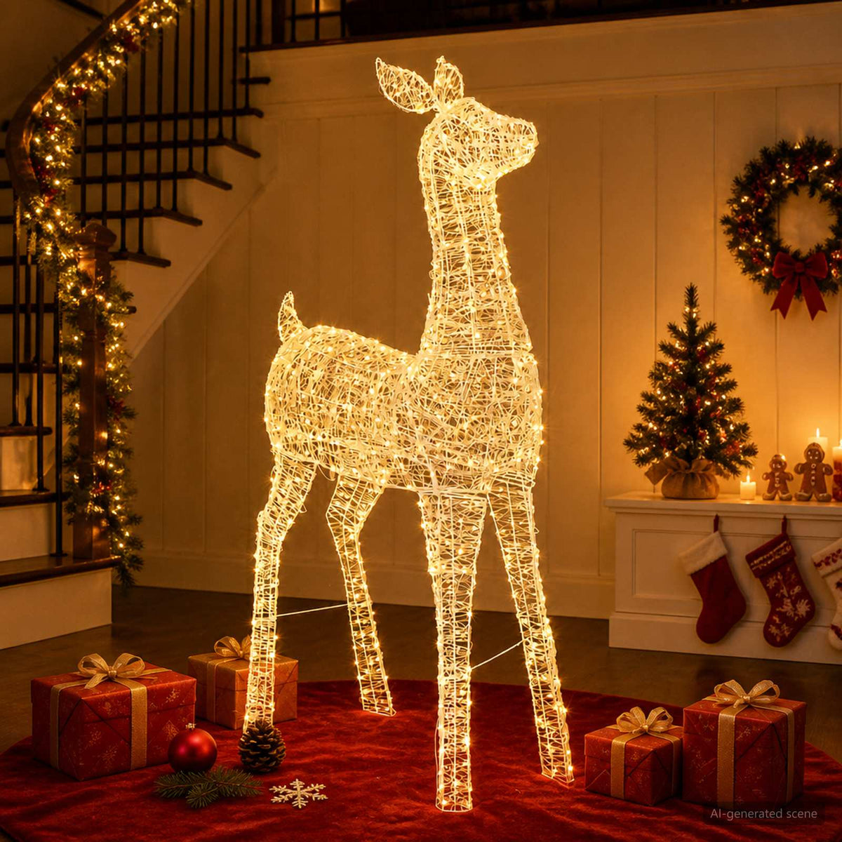 Led-kerstverlichting rendier LOVIISA 900 LED's Warmwit