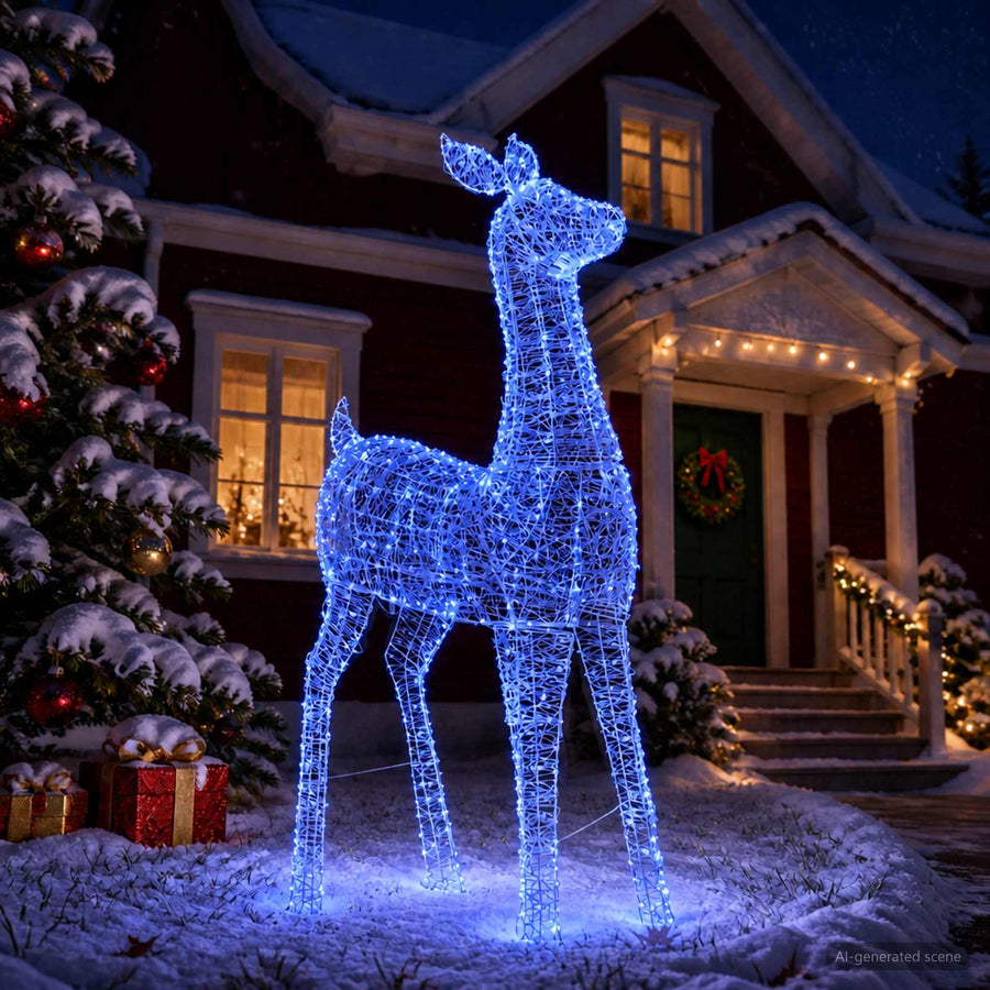 Led-kerstverlichting rendier LOVIISA 900 LED's Blauw