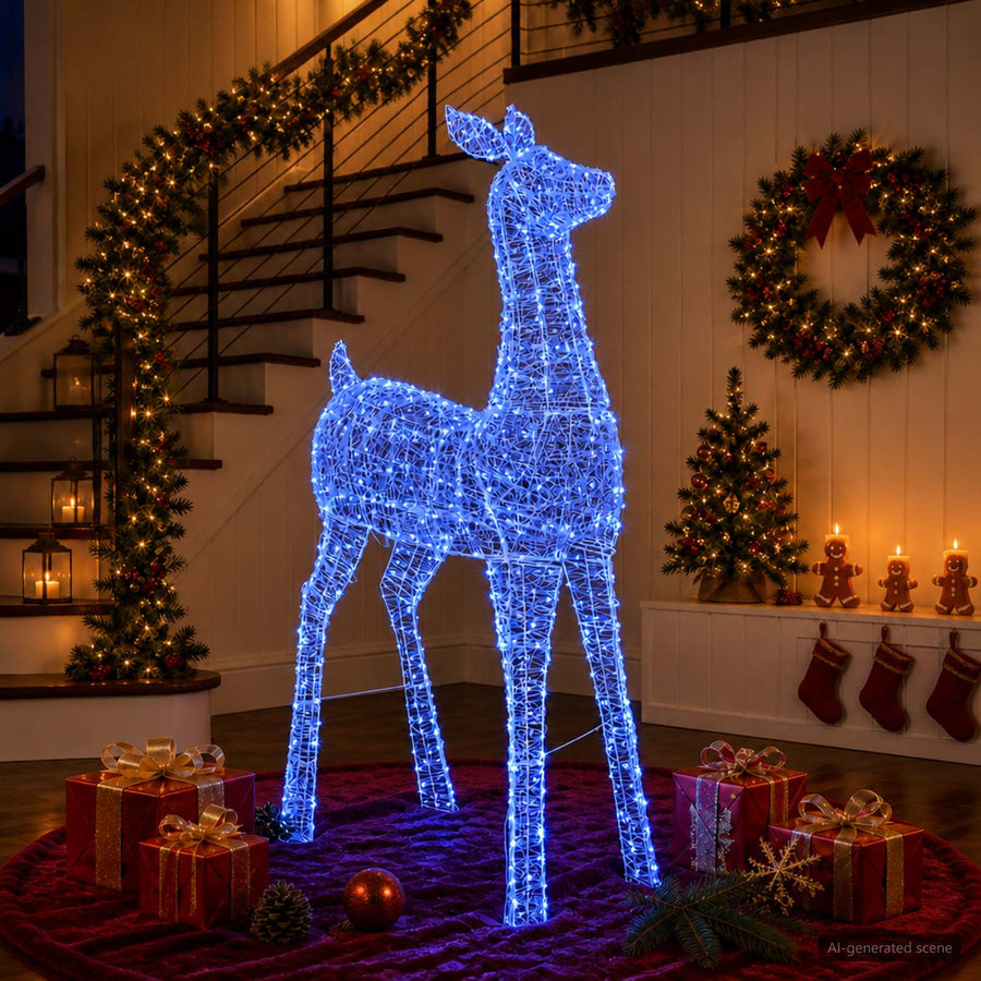 Led-kerstverlichting rendier LOVIISA 900 LED's Blauw