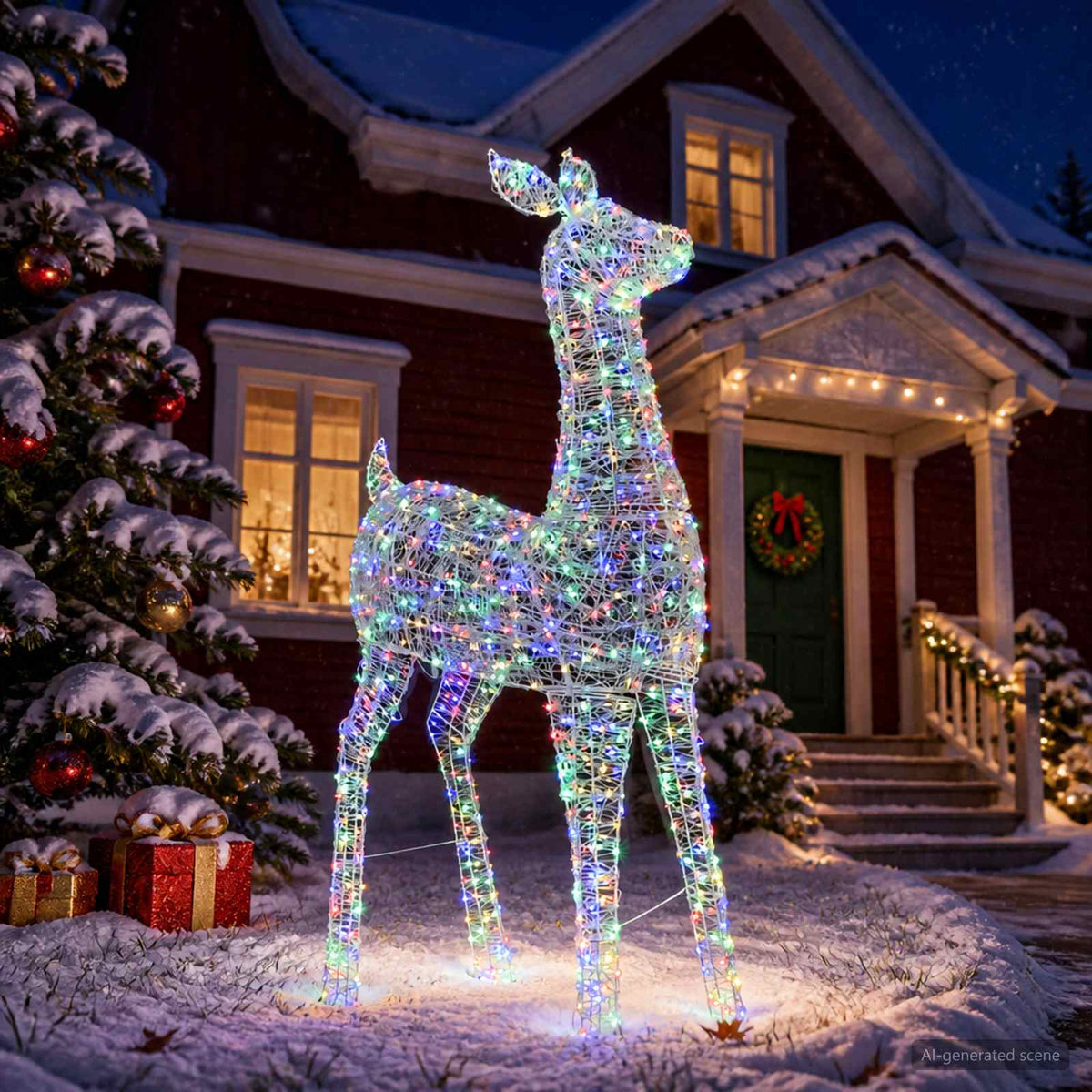 Led-kerstverlichting rendier LOVIISA 900 LED's Meerkleurig