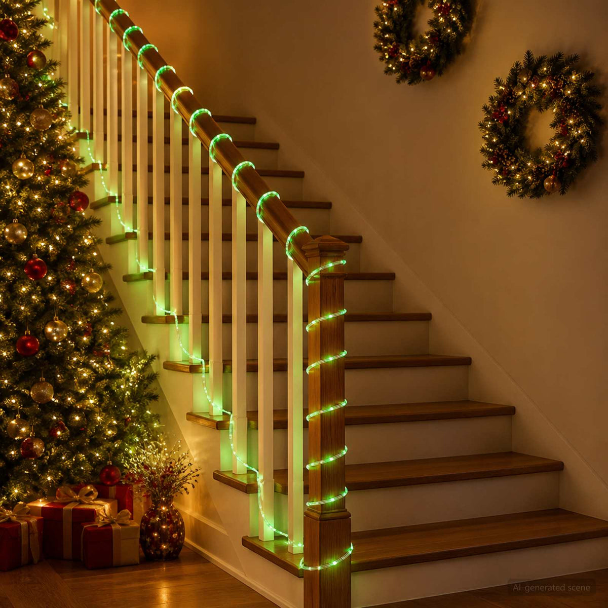 Led-kerstlichtslang 2400 LED's Groen 100 m