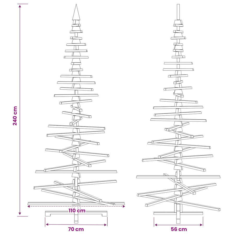 Houten kerstboom KOTKA 240 cm Massief grenenhout