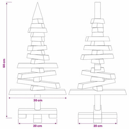 Houten kerstboom KOTKA 60 cm Massief grenenhout