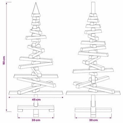 Houten kerstboom KOTKA 90 cm Massief grenenhout