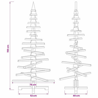 Houten kerstboom KOTKA 150 cm Massief grenenhout