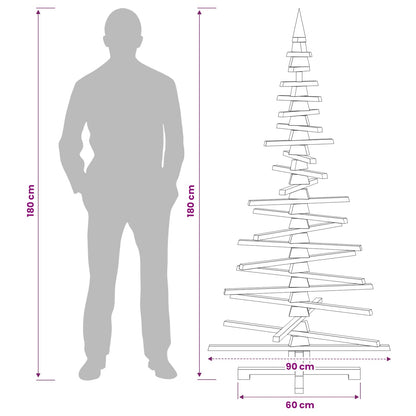 Houten kerstboom KOTKA 180 cm Massief grenenhout