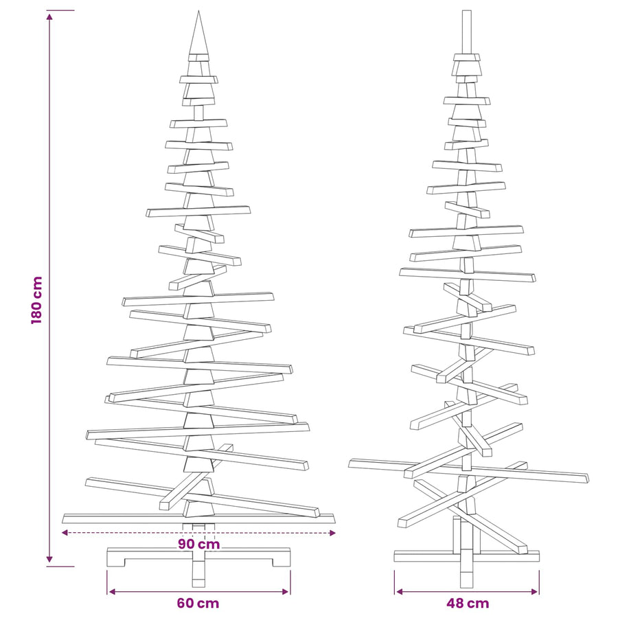Houten kerstboom KOTKA 180 cm Massief grenenhout