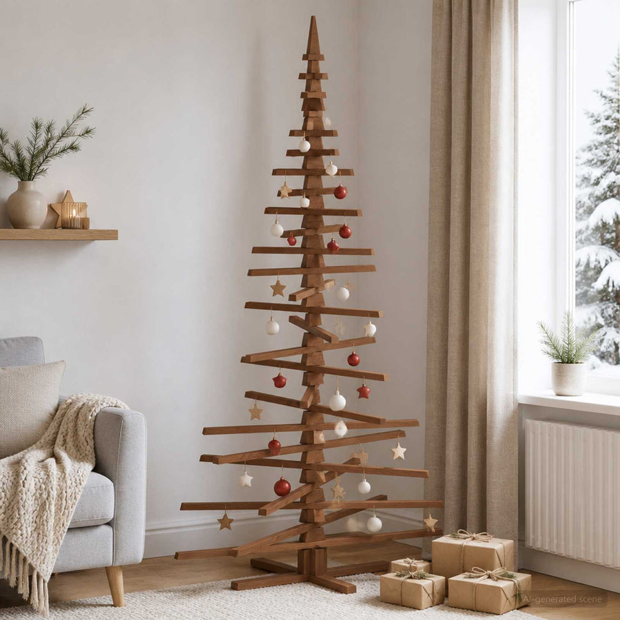 Houten kerstboom KOTKA 210 cm Massief grenenhout