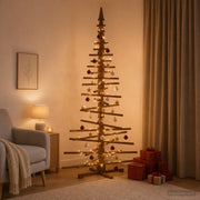 Houten kerstboom 210 cm massief grenenhout