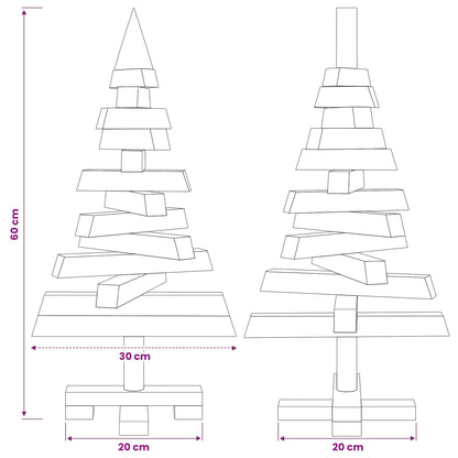 Houten kerstboom KOTKA 60 cm Massief grenenhout