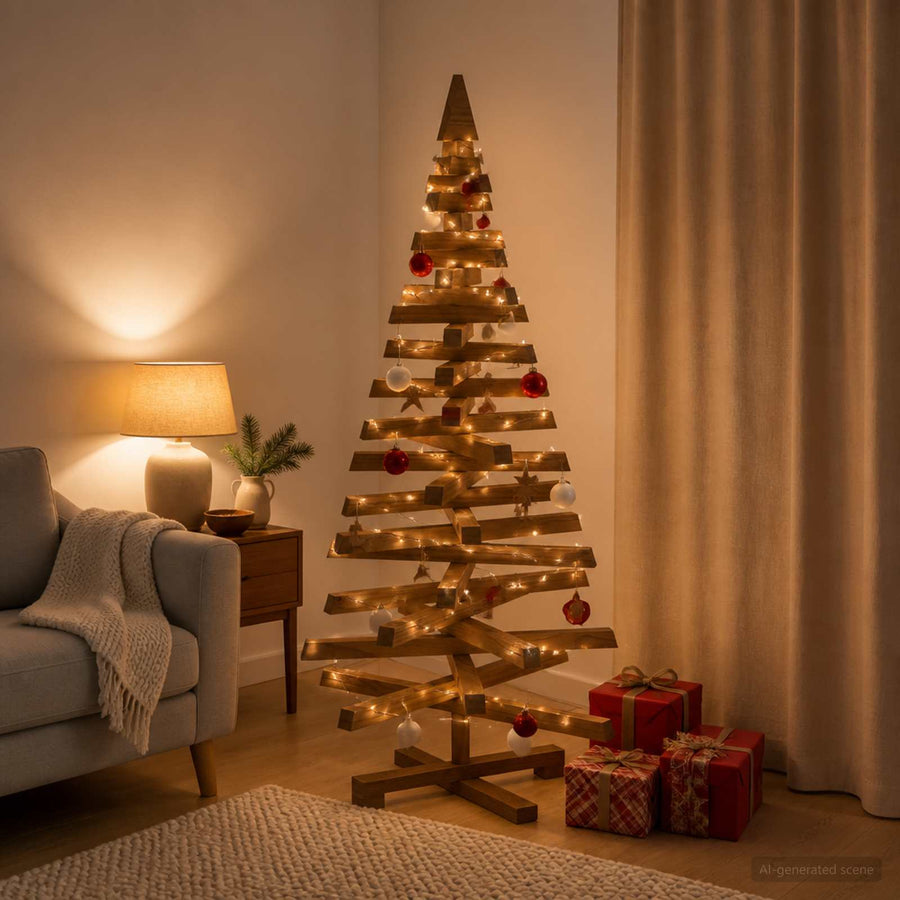 Houten kerstboom KOTKA 120 cm Massief grenenhout