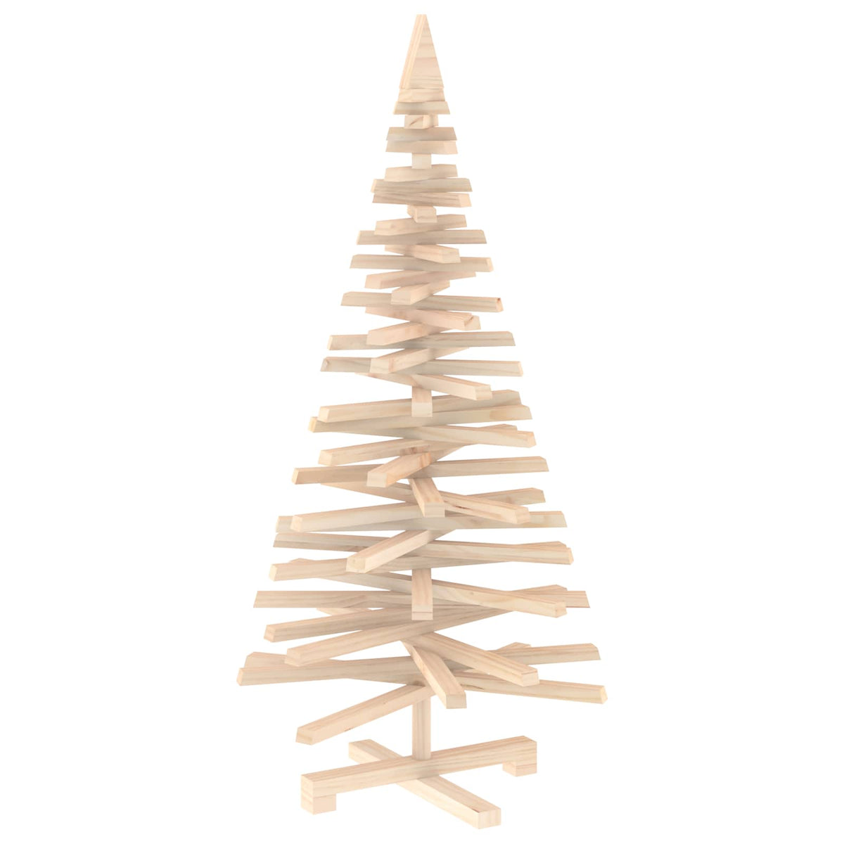 Houten kerstboom KOTKA 120 cm Massief grenenhout Natuurlijk