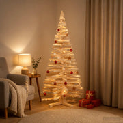 Houten kerstboom 150 cm massief grenenhout naturel