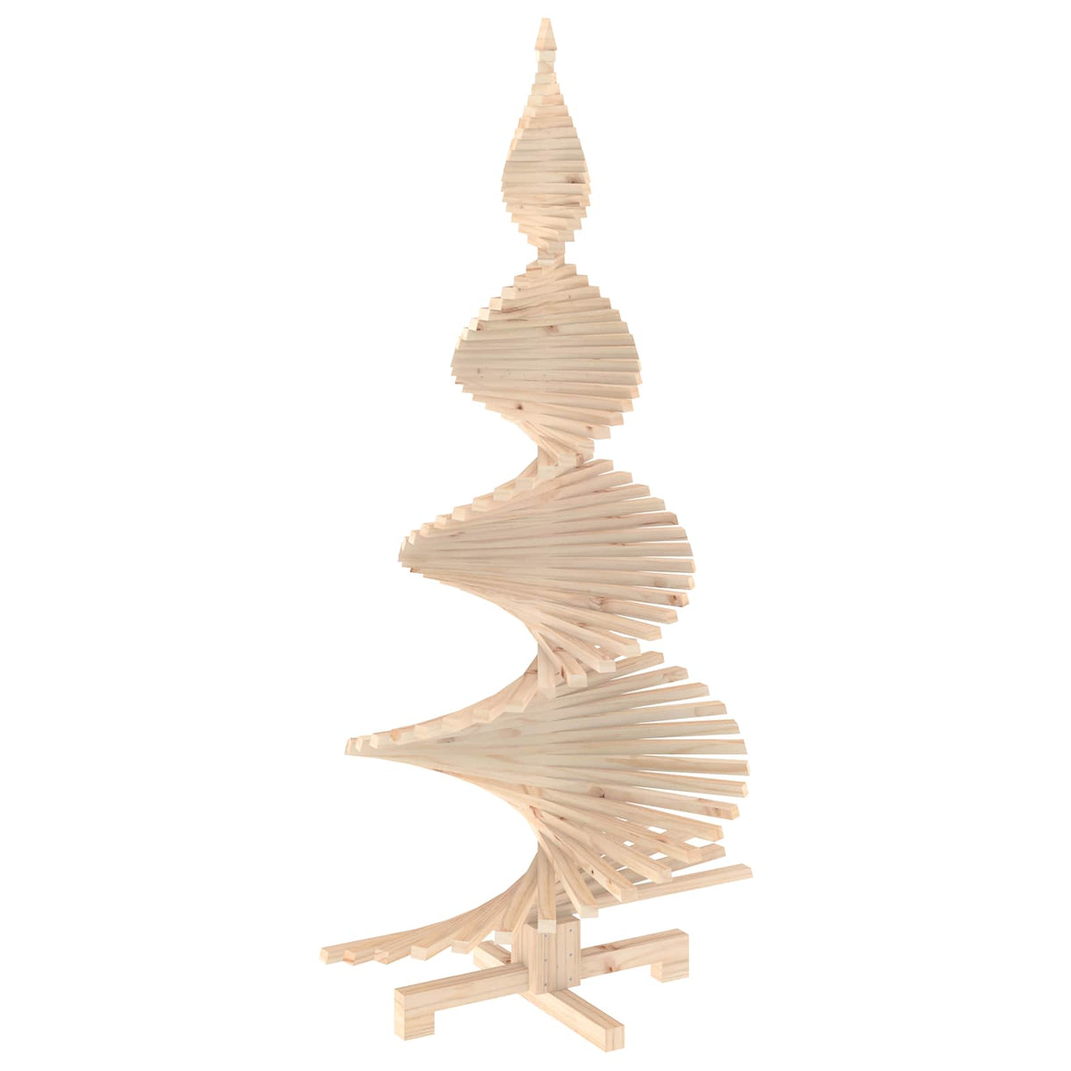 Houten kerstboom KOTKA 180 cm Massief grenenhout Natuurlijk