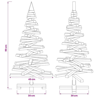 Houten kerstboom KOTKA 90 cm Massief grenenhout