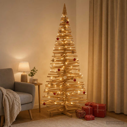 Houten kerstboom KOTKA 240 cm Massief grenenhout