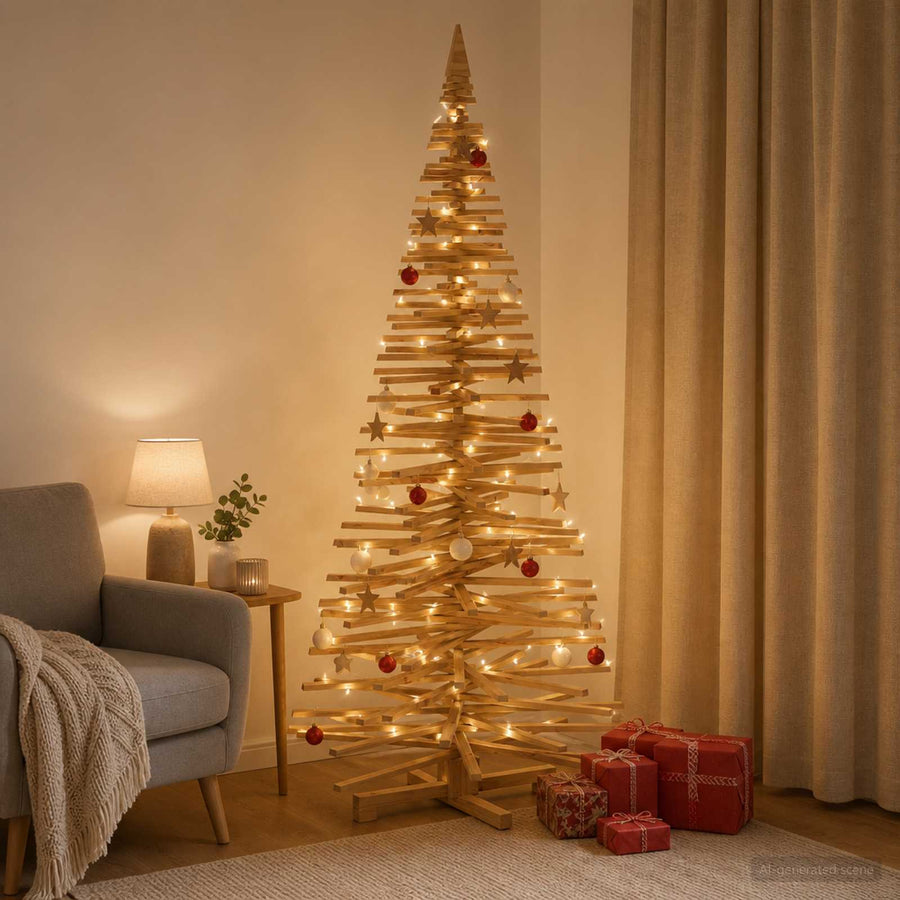 Houten kerstboom KOTKA 240 cm Massief grenenhout