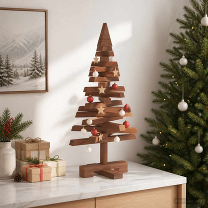 Houten kerstboom KOTKA 60 cm Massief grenenhout