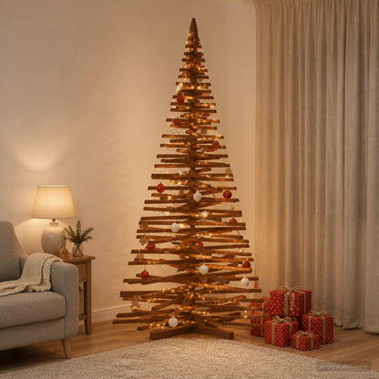 Houten kerstboom KOTKA 210 cm Massief grenenhout