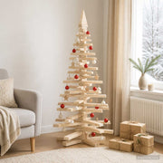 Houten kerstboom 150 cm massief grenenhout