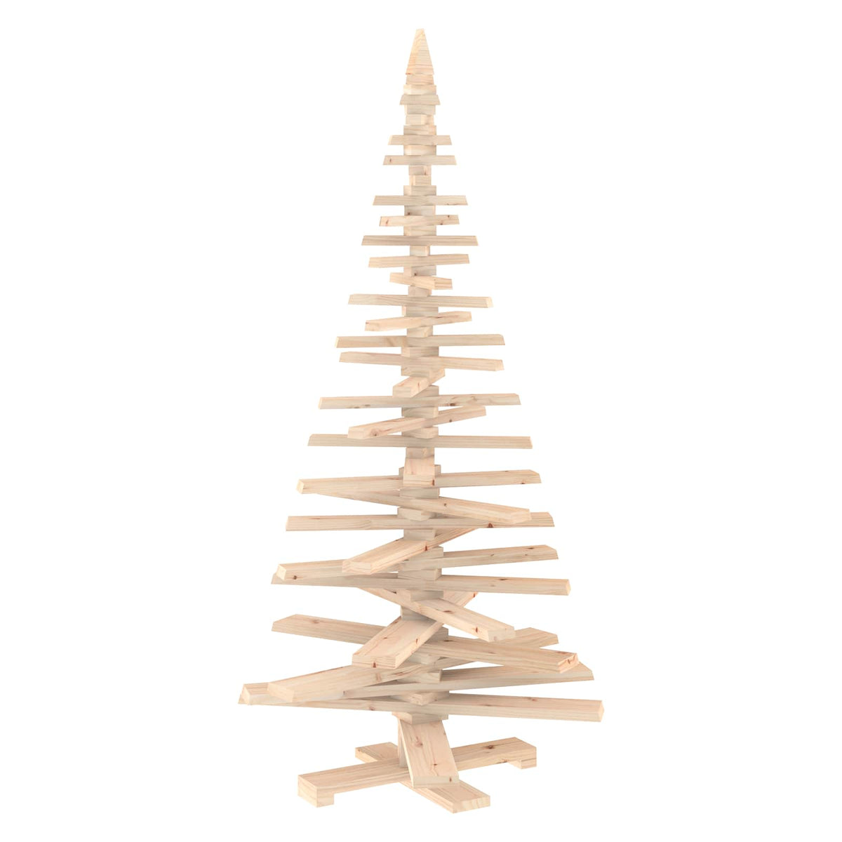Houten kerstboom KOTKA 180 cm Massief grenenhout Natuurlijk