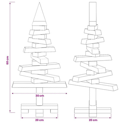 Houten kerstboom KOTKA 60 cm Massief grenenhout