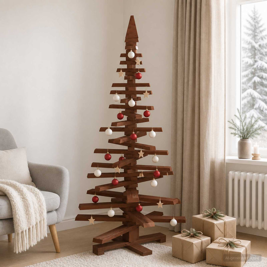 Houten kerstboom KOTKA 150 cm Massief grenenhout