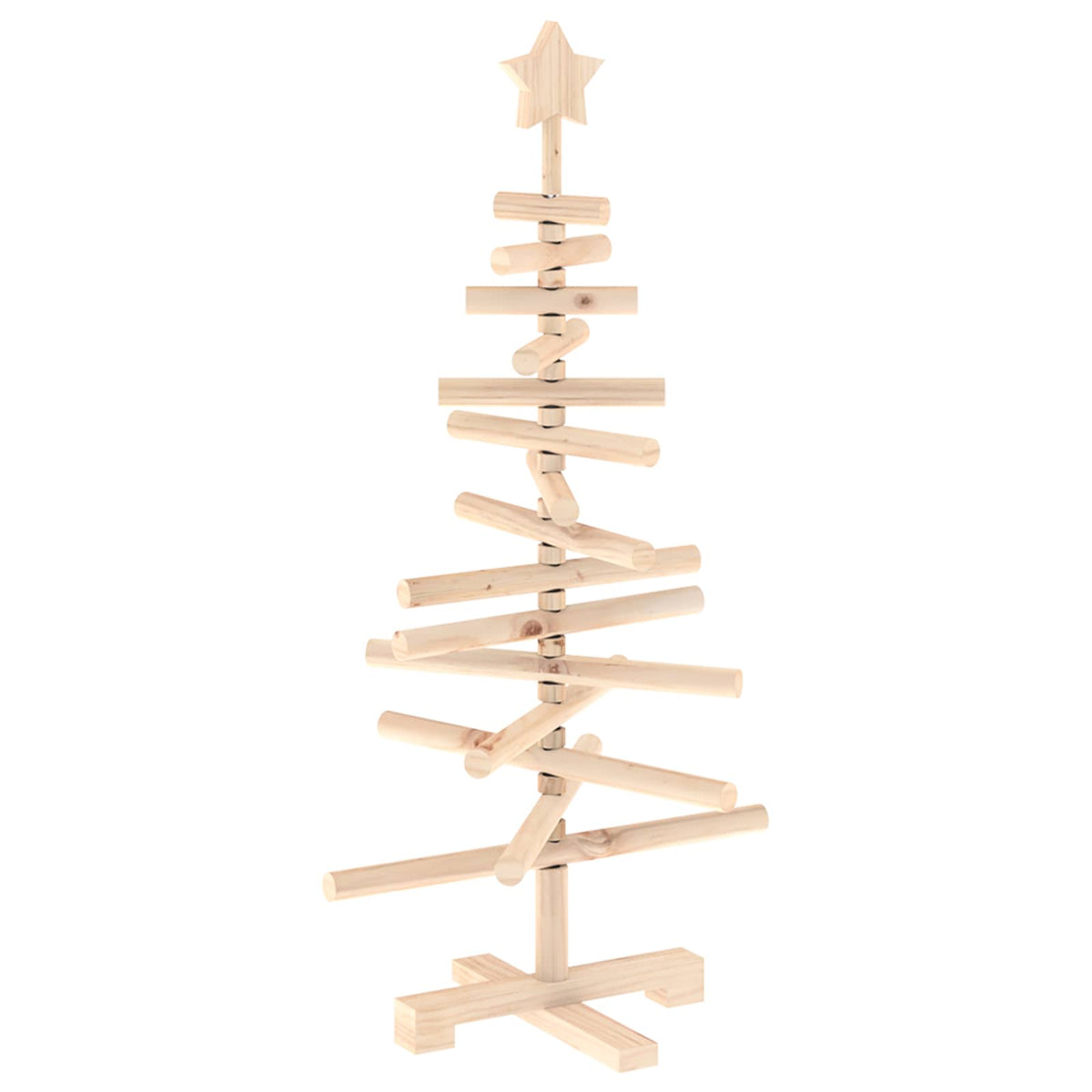 Houten kerstboom KOTKA 90 cm Massief grenenhout Natuurlijk