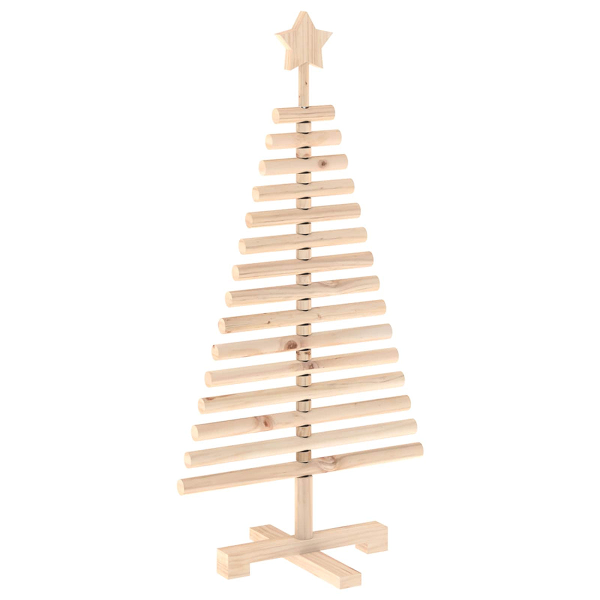 Houten kerstboom KOTKA 90 cm Massief grenenhout Natuurlijk