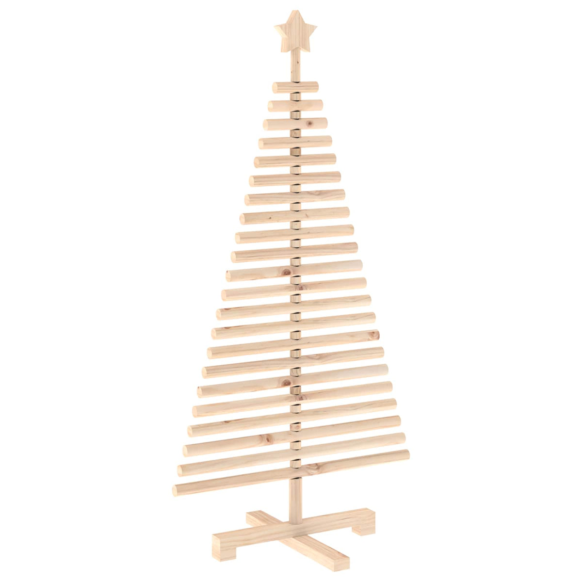 Houten kerstboom KOTKA 120 cm Massief grenenhout Natuurlijk