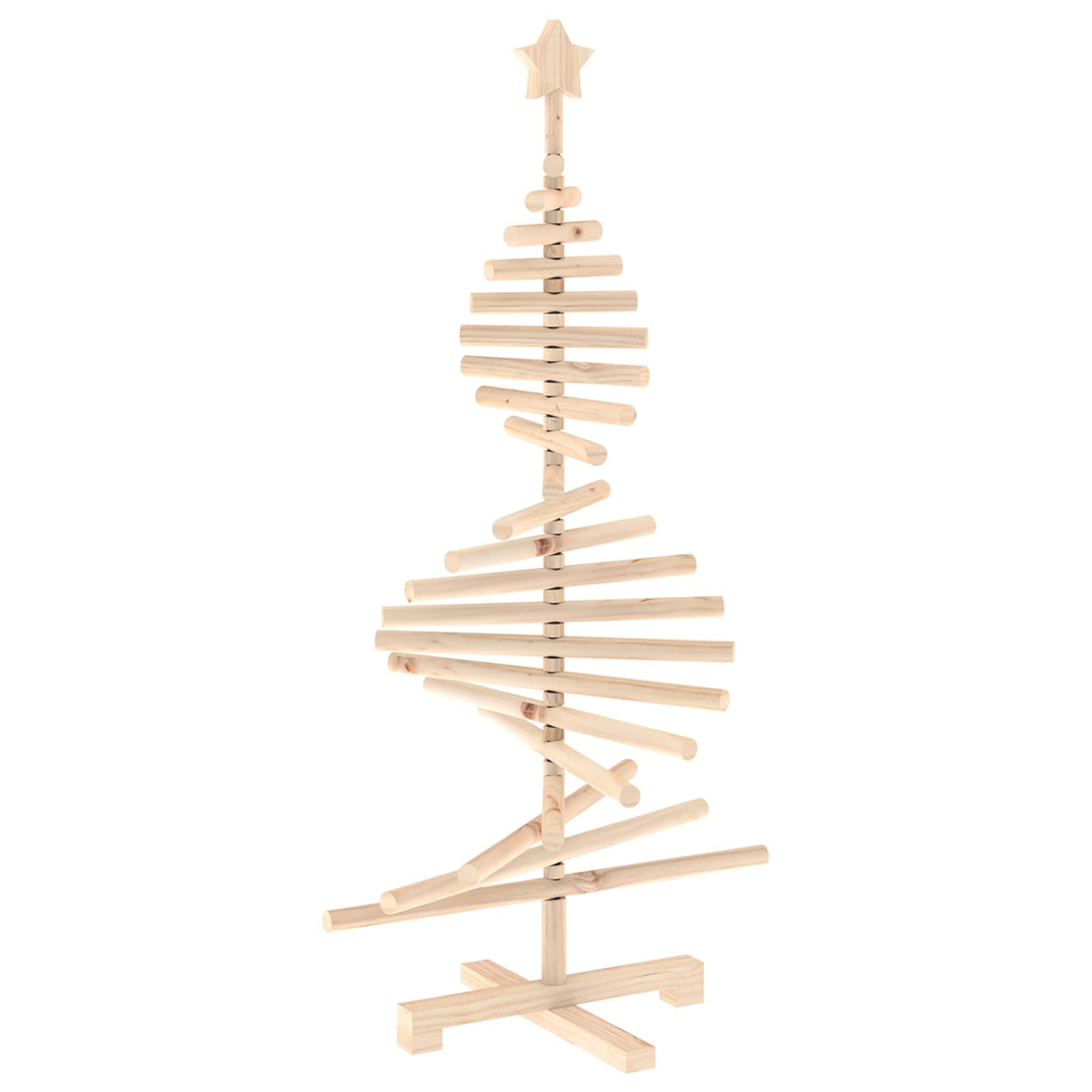 Houten kerstboom KOTKA 120 cm Massief grenenhout Natuurlijk