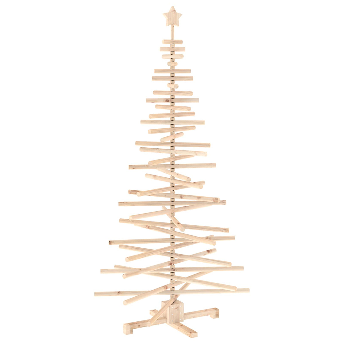 Houten kerstboom KOTKA 180 cm Massief grenenhout Natuurlijk