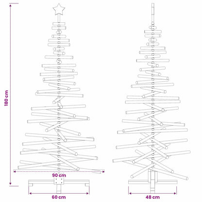 Houten kerstboom KOTKA 180 cm Massief grenenhout Natuurlijk