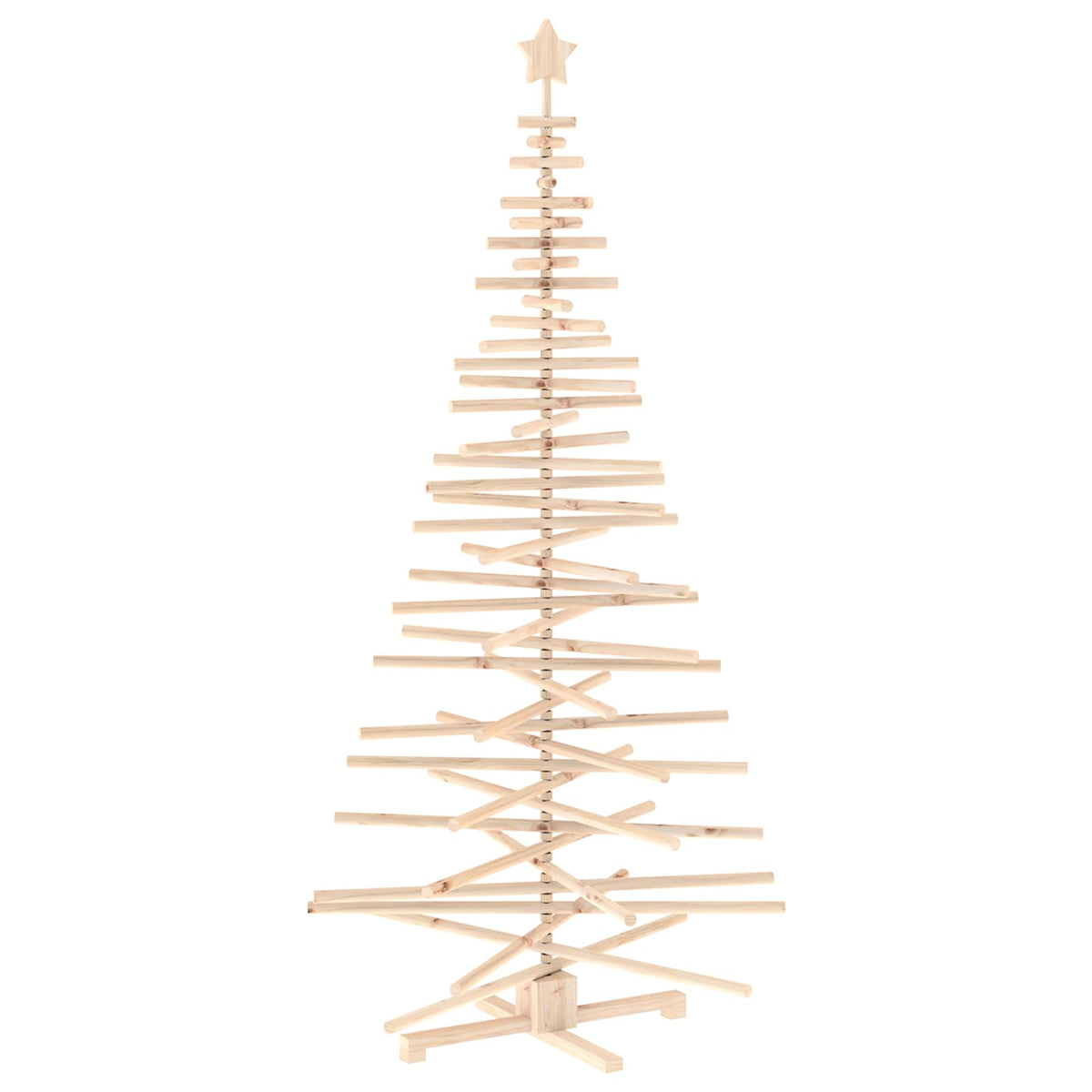 Houten kerstboom KOTKA 210 cm Massief grenenhout Natuurlijk