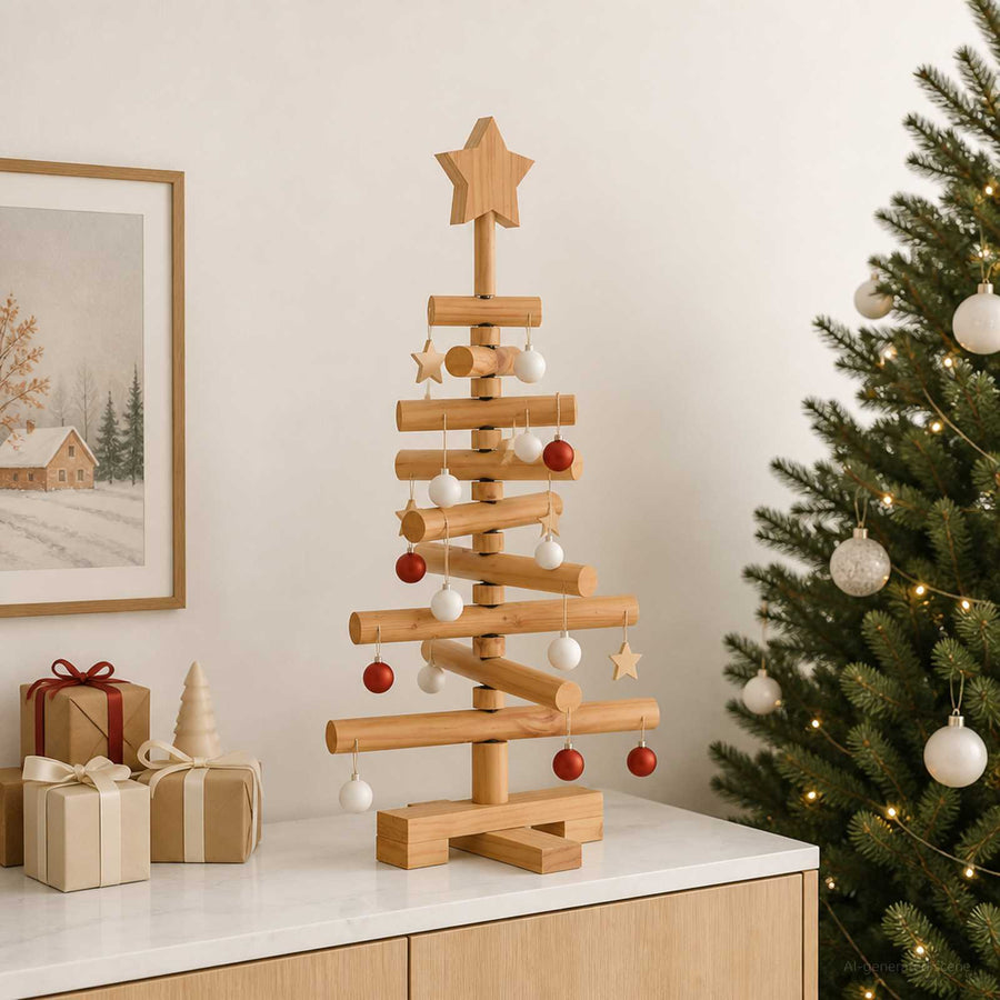 Houten kerstboom KOTKA 60 cm Massief grenenhout