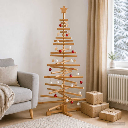 Houten kerstboom KOTKA 150 cm Massief grenenhout