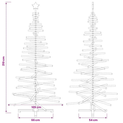 Houten kerstboom KOTKA 210 cm Massief grenenhout