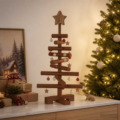 Houten kerstboom KOTKA 60 cm Massief grenenhout
