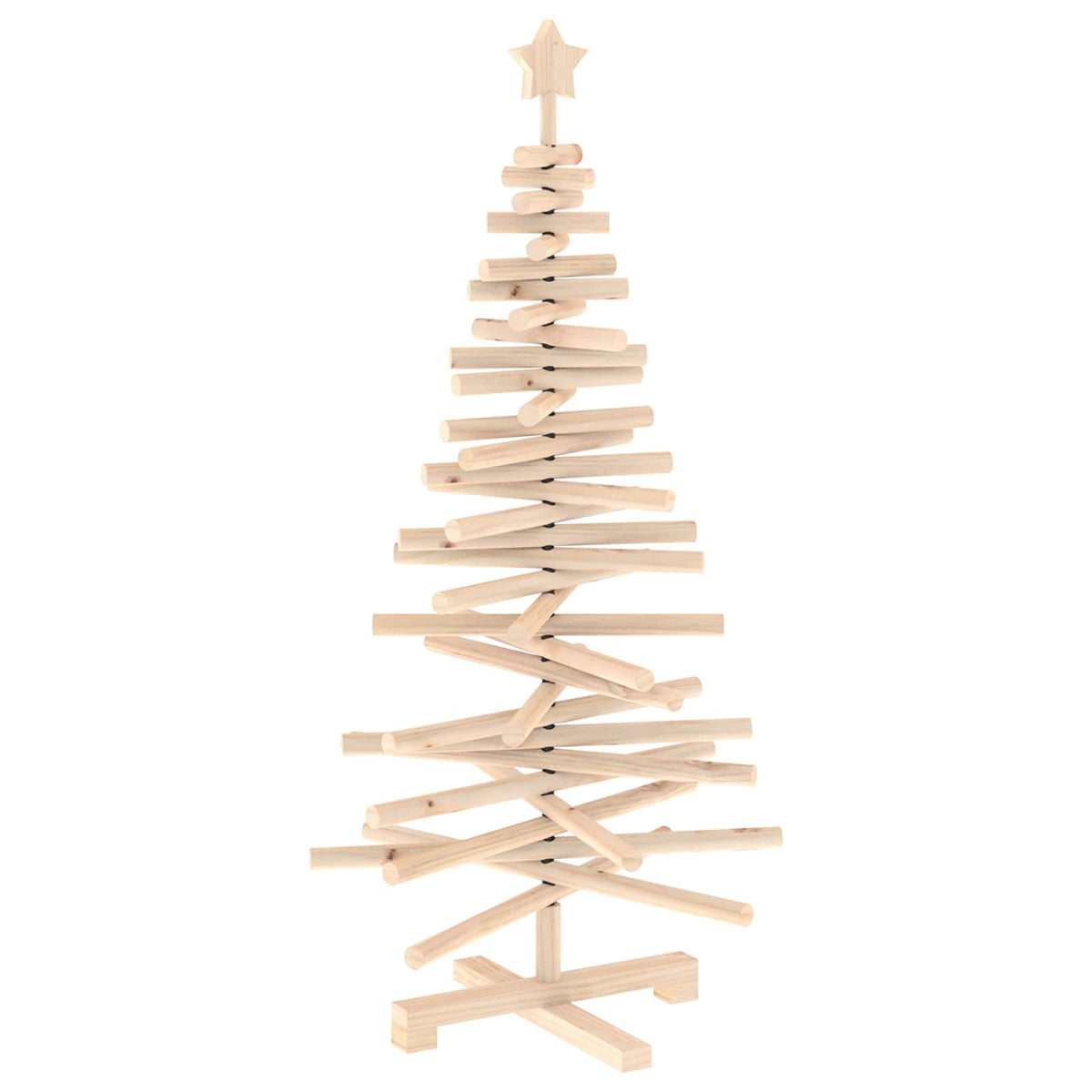 Houten kerstboom KOTKA 120 cm Massief grenenhout Natuurlijk