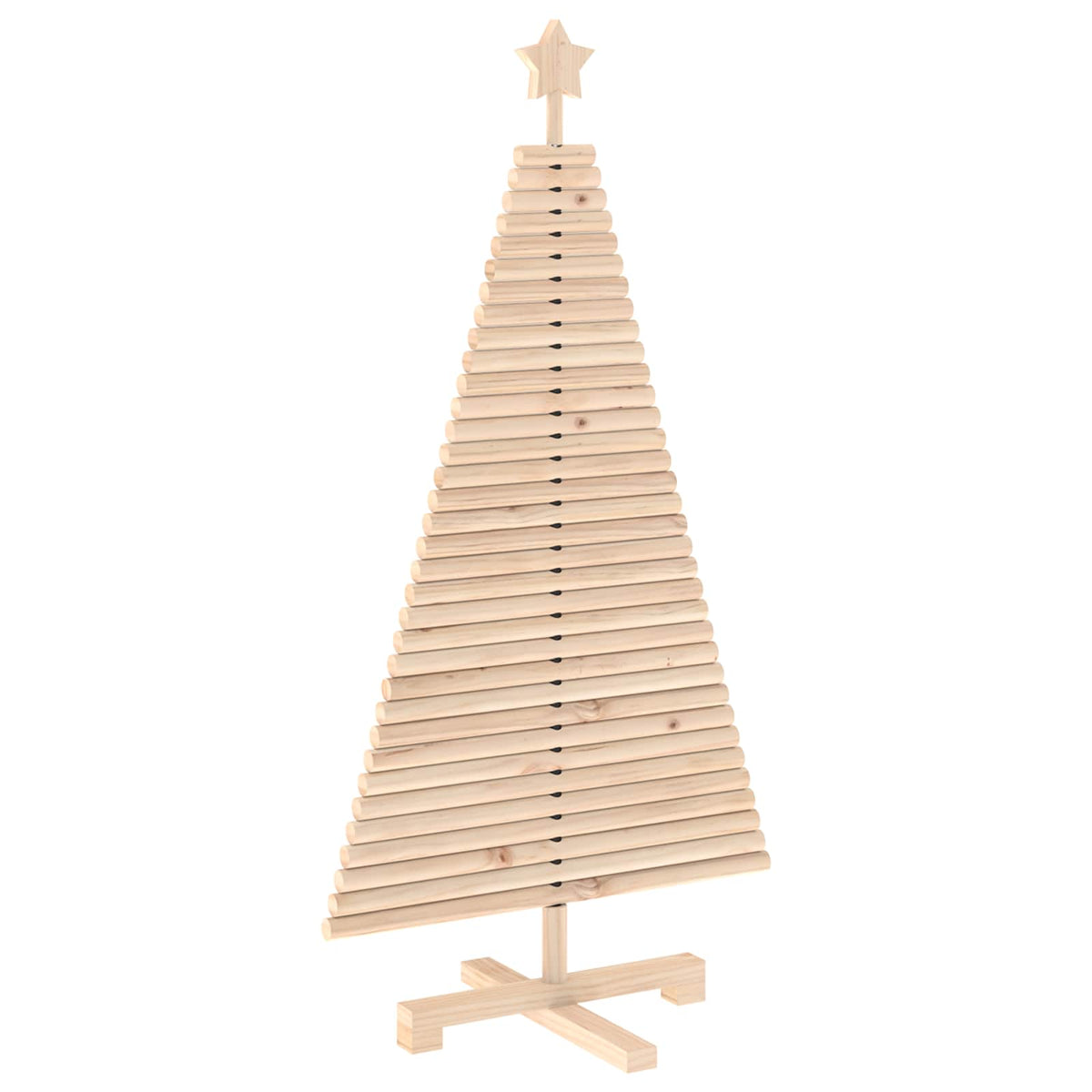 Houten kerstboom KOTKA 120 cm Massief grenenhout Natuurlijk