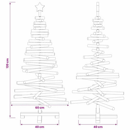 Houten kerstboom KOTKA 120 cm Massief grenenhout Natuurlijk