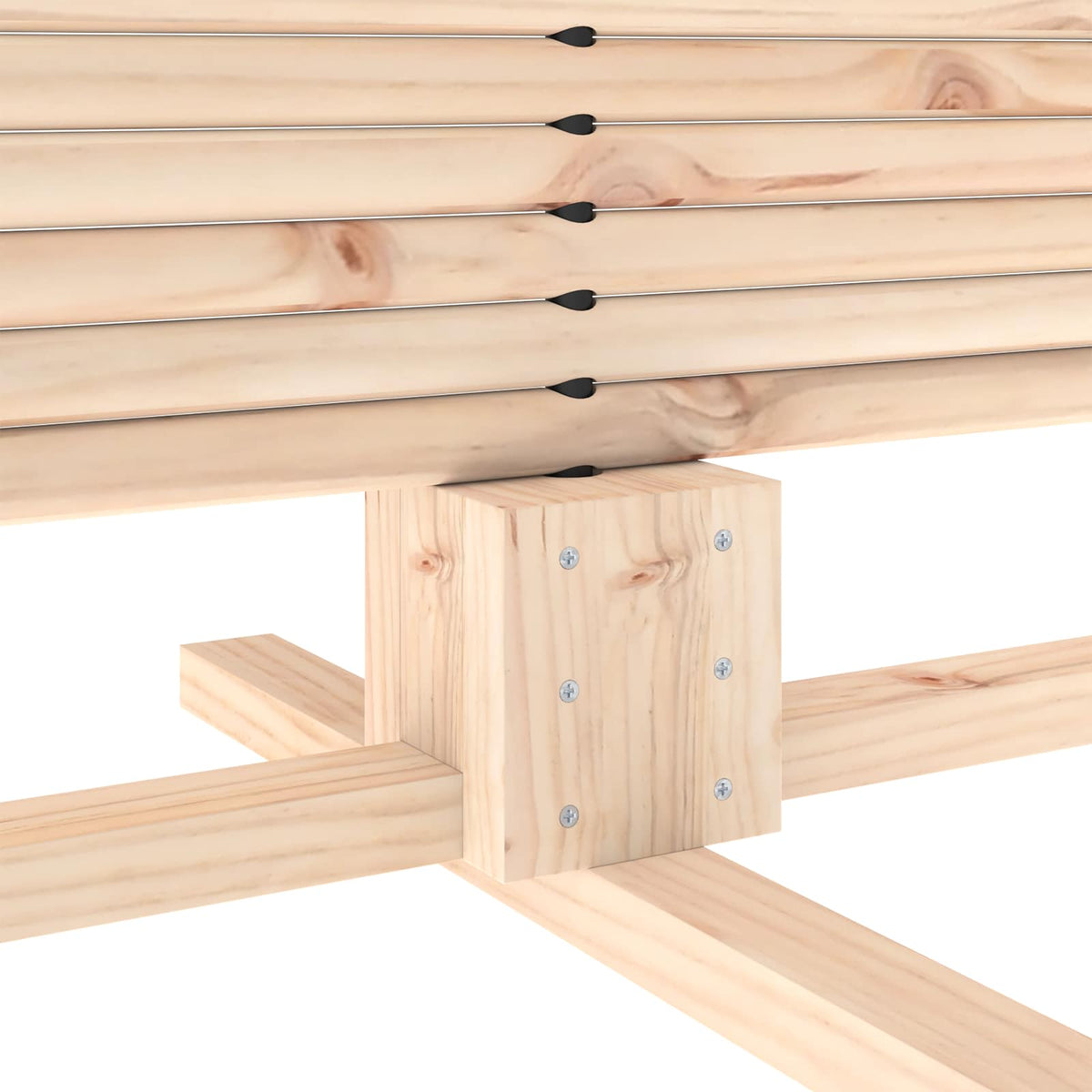 Houten kerstboom KOTKA 210 cm Massief grenenhout Natuurlijk