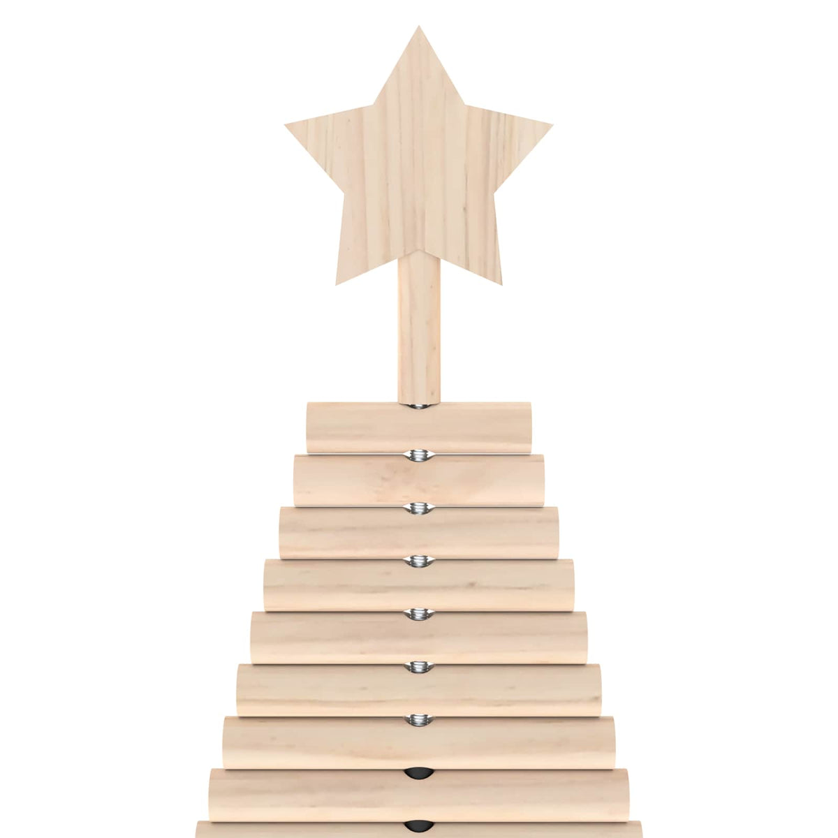 Houten kerstboom KOTKA 210 cm Massief grenenhout Natuurlijk
