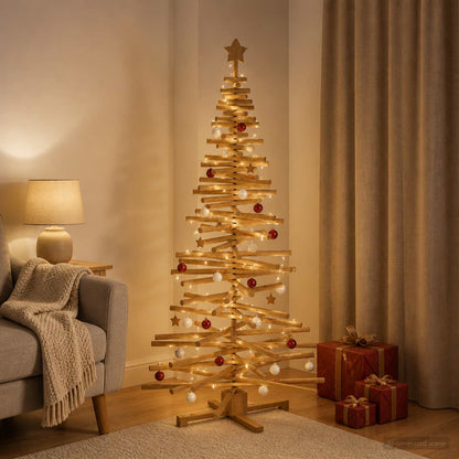 Houten kerstboom KOTKA 180 cm Massief grenenhout