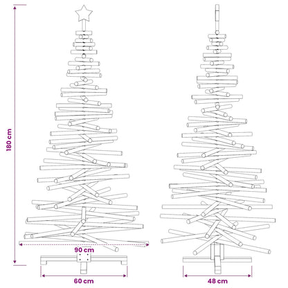 Houten kerstboom KOTKA 180 cm Massief grenenhout